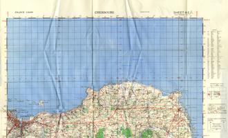 WW2 Map Sheet 6E/1 – Cherbourg, Normandy (GSGS 4250 Series)