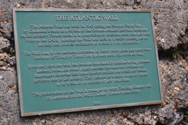 Hankley Common Atlantic Wall plaque