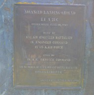 Advanced Landing Ground E1 A21 C plaque