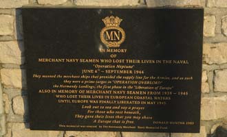 Arromanches Memorial to Merchant Navy Seamen