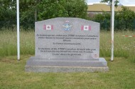 Canadian Airmen memorial Monts d'Eraines - close up