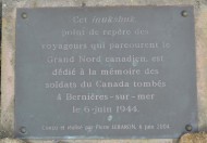 Canadian Inukshuk Memorial Plaque, Bernières-sur-Mer