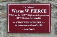 Wayne W Pierce plaque