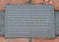 Churchill Tank Memorial plaque
