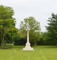 Hermanville War Cemetery - cross of sacrifice