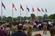 Benouville Mayor and 7th Para veterans at the D-Day 74 commemorations