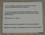Piper Bill Millin Statue plaque