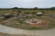 Pointe du Hoc damaged gun pit