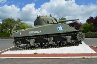 Sherman tank “Massaoua” Écouche side view